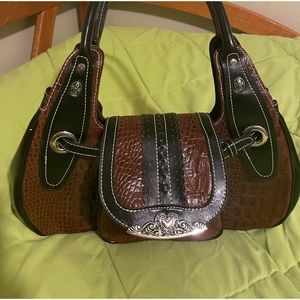 Vintage Brighton leather purse.  Brown/black.  Great condition.